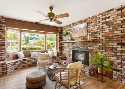 Fireplace in Sitting Area of a Staged Home at 13366 McCulloch Ave, Saratoga, CA