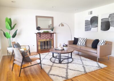 Family Room of a Staged Home at 418 Peralta Ave, Sunnyvale, CA