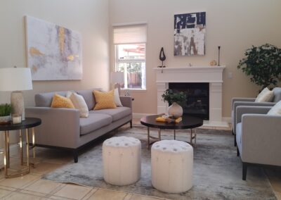 Living Room of a Staged Home at 5211 Hecker Court, San Jose, CA