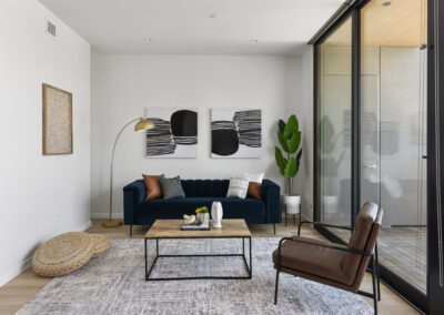 Family Room of a Staged Home at 2515 El Camino Real, Palo Alto, California