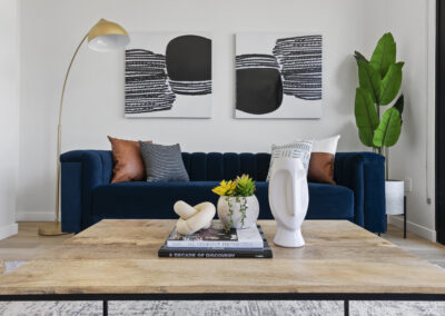 Family Room of a Staged Home at 2515 El Camino Real, Palo Alto, California